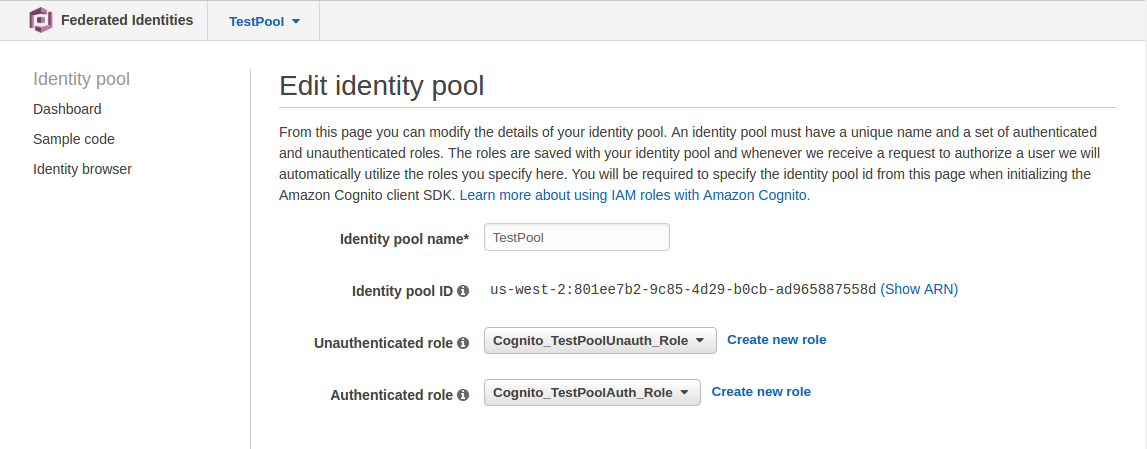 Cognito - Identity Pool ID