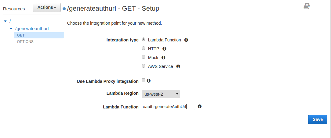 API Gateway - oauth - Function
